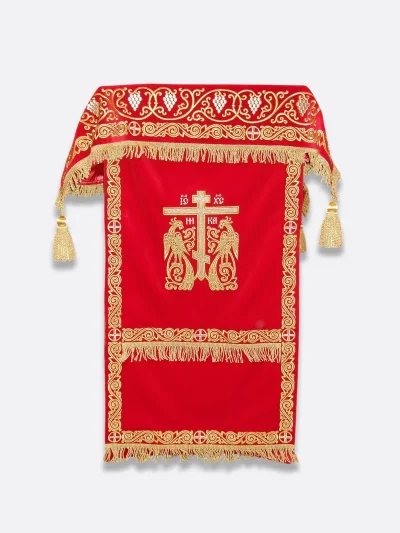 Voile de lutrin orthodoxe rouge