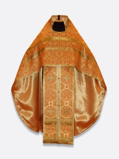 Phélonion simple en brocart métallisé — couleur jaune